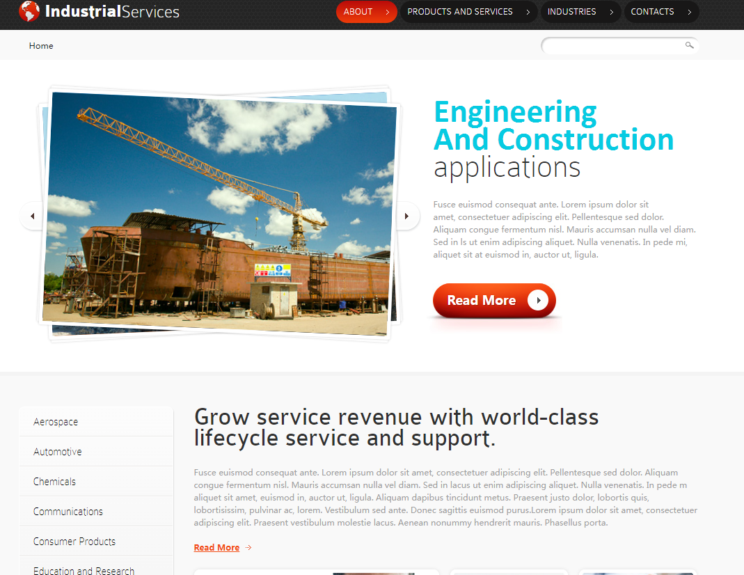 工程建设应用网站模板