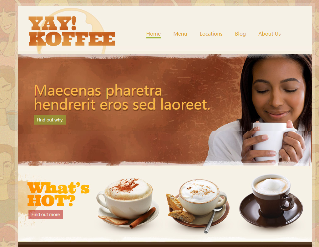 咖啡饮品类网站模板