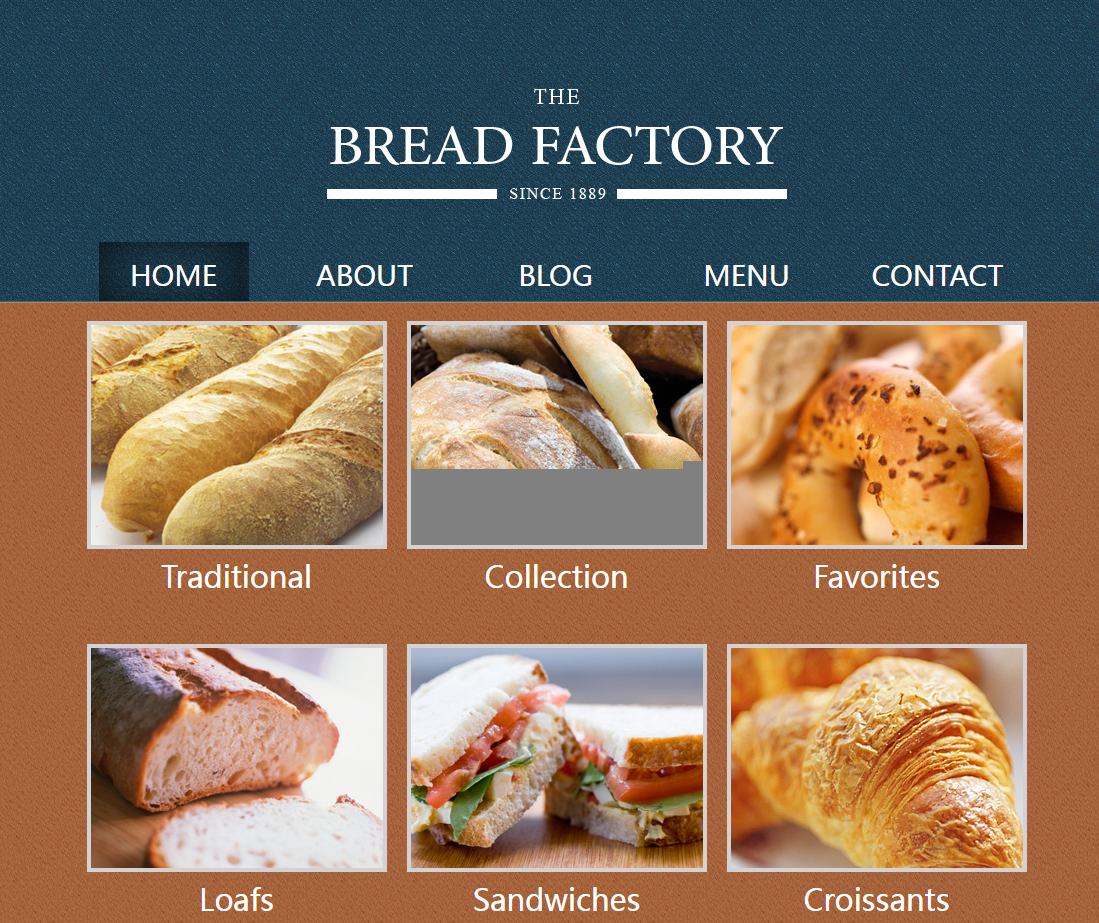 面包厂网站模板