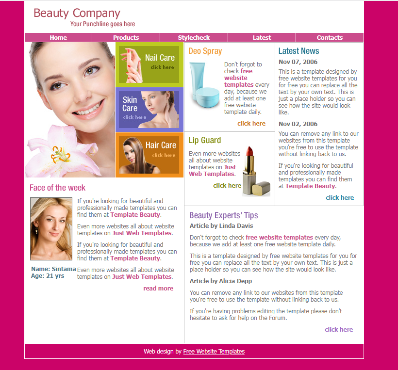 美容公司 - 网站模板