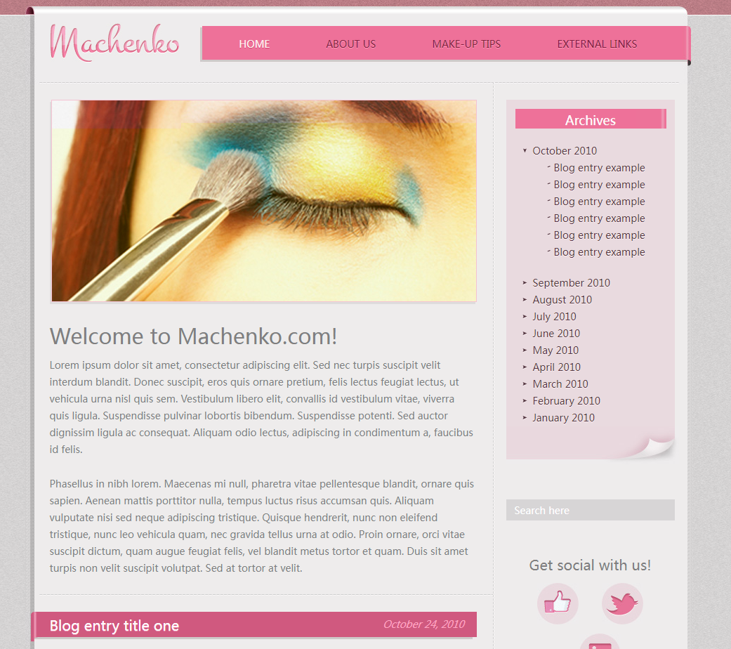 化妆品网站模板
