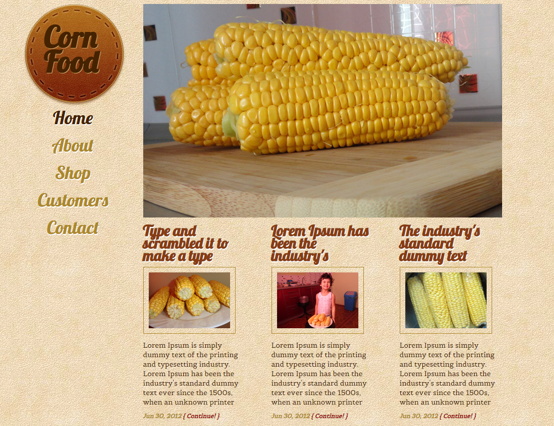 玉米网站模板