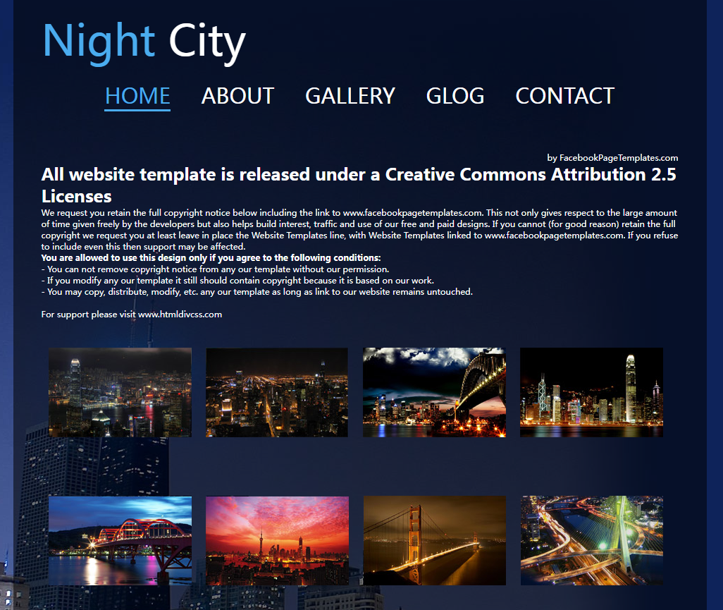 夜城网站模板