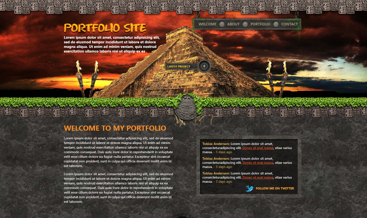 埃及神秘主题网站模板